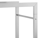 vidaXL rozsdamentes acél tűzifatároló 50x28x132 cm
