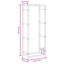 vidaXL rozsdamentes acél tűzifatároló 50x28x132 cm