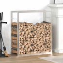 vidaXL rozsdamentes acél tűzifatároló 80x28x86 cm
