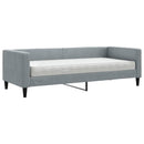 vidaXL világosszürke szövet kanapéágy matraccal 80 x 200 cm