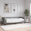 vidaXL világosszürke szövet kanapéágy matraccal 80 x 200 cm