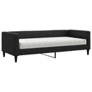 vidaXL fekete szövet kanapéágy matraccal 80 x 200 cm