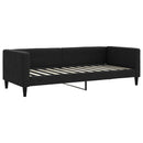 vidaXL fekete szövet kanapéágy matraccal 80 x 200 cm