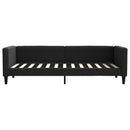 vidaXL fekete szövet kanapéágy matraccal 80 x 200 cm