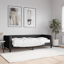 vidaXL fekete szövet kanapéágy matraccal 80 x 200 cm
