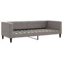 vidaXL tópszínű szövet kanapéágy matraccal 80 x 200 cm