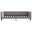 vidaXL tópszínű szövet kanapéágy matraccal 80 x 200 cm