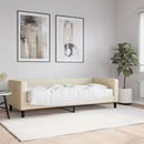 vidaXL krémszínű szövet kanapéágy matraccal 80 x 200 cm
