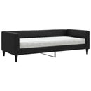 vidaXL fekete szövet kanapéágy matraccal 90 x 200 cm