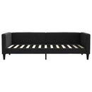 vidaXL fekete szövet kanapéágy matraccal 90 x 200 cm