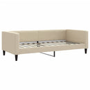 vidaXL krémszínű szövet kanapéágy matraccal 90 x 200 cm