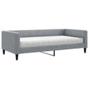 vidaXL világosszürke szövet kanapéágy matraccal 100 x 200 cm