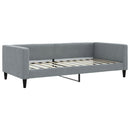 vidaXL világosszürke szövet kanapéágy matraccal 100 x 200 cm