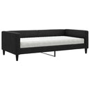 vidaXL fekete szövet kanapéágy matraccal 100 x 200 cm