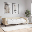 vidaXL krémszínű szövet kanapéágy matraccal 100x200 cm