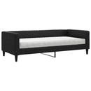 vidaXL fekete szövet kanapéágy matraccal 90 x 190 cm