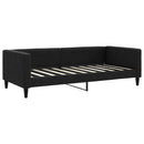 vidaXL fekete szövet kanapéágy matraccal 90 x 190 cm