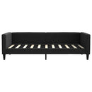 vidaXL fekete szövet kanapéágy matraccal 90 x 190 cm