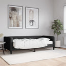 vidaXL fekete szövet kanapéágy matraccal 90 x 190 cm