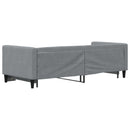 vidaXL világosszürke szövet kihúzható heverő 80 x 200 cm