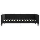 vidaXL fekete kihúzható szövet heverő 80 x 200 cm