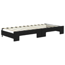 vidaXL fekete kihúzható szövet heverő 80 x 200 cm