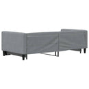 vidaXL világosszürke kihúzható szövet heverő 90 x 200 cm