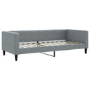 vidaXL világosszürke kihúzható szövet heverő 90 x 200 cm