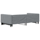 vidaXL világosszürke kihúzható szövet heverő 100 x 200 cm