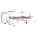 vidaXL világosszürke kihúzható szövet heverő 100 x 200 cm