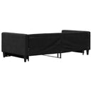 vidaXL fekete kihúzható szövet heverő 100 x 200 cm