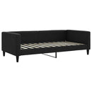 vidaXL fekete kihúzható szövet heverő 100 x 200 cm