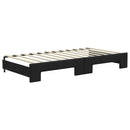 vidaXL fekete kihúzható szövet heverő 100 x 200 cm