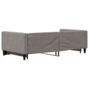 vidaXL tópszínű kihúzható szövet heverő 100 x 200 cm