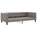 vidaXL tópszínű kihúzható szövet heverő 100 x 200 cm