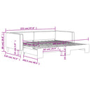 vidaXL tópszínű kihúzható szövet heverő 100 x 200 cm