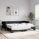 vidaXL fekete kihúzható szövet heverő 90 x 190 cm
