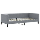 vidaXL világosszürke kihúzható szövet heverő matracokkal 100 x 200 cm
