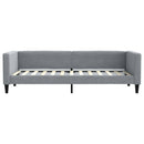 vidaXL világosszürke kihúzható szövet heverő fiókokkal 80 x 200 cm
