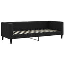 vidaXL fekete kihúzható szövet heverő fiókokkal 80 x 200 cm