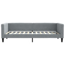 vidaXL világosszürke kihúzható szövet heverő fiókokkal 100 x 200 cm
