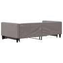 vidaXL tópszínű kihúzható szövet heverő fiókkal 100 x 200 cm