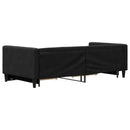 vidaXL fekete kihúzható szövet heverő fiókkal 90 x 190 cm