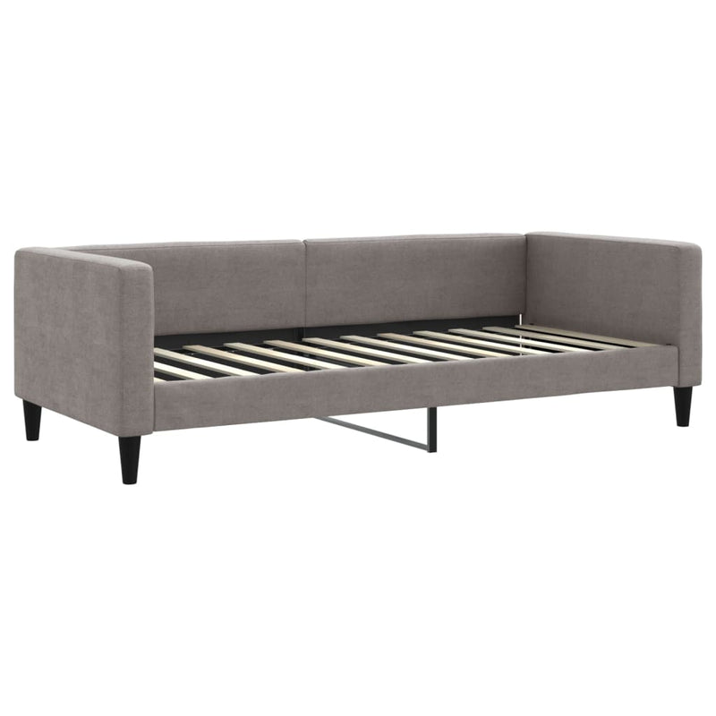 vidaXL tópszínű kihúzható szövet heverő fiókokkal 90 x 200 cm