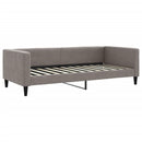 vidaXL tópszínű kihúzható szövet heverő fiókkal 100 x 200 cm
