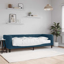 vidaXL kék bársony heverő matraccal 80 x 200 cm