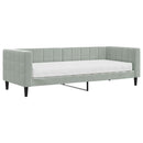 vidaXL világosszürke bársony kanapéágy matraccal 80 x 200 cm