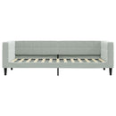vidaXL világosszürke bársony kanapéágy matraccal 80 x 200 cm