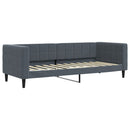 vidaXL sötétszürke bársony heverő matraccal 80 x 200 cm