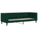vidaXL sötétzöld bársony heverő matraccal 80 x 200 cm